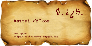 Vattai Ákos névjegykártya
