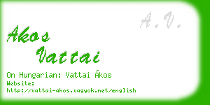 akos vattai business card